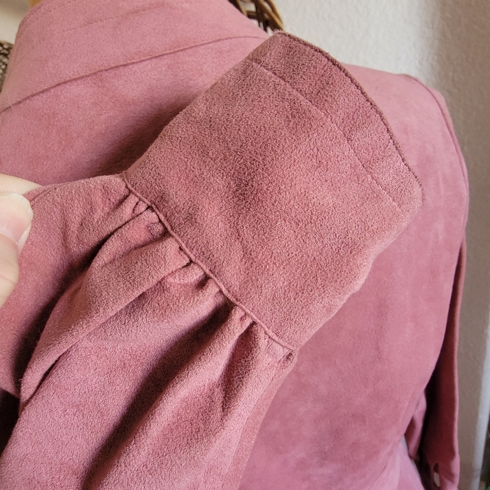 Vintage Russella Haven Suede Dress – Union Made – Mollie Parnis - Picture 6 of 12